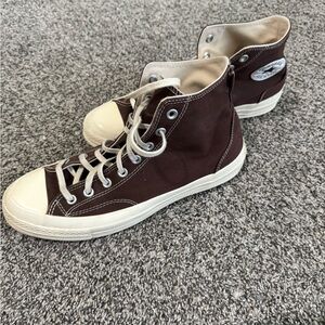 Brown Converse High-Top Sneakers